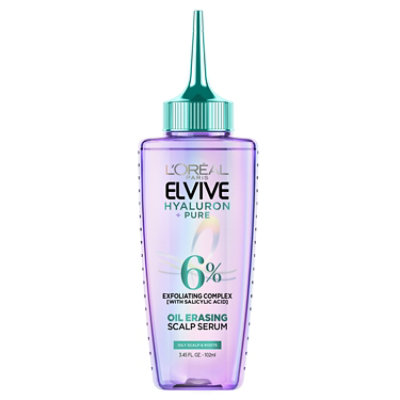 Loreal Paris Elvive Hyaluron Pure Oil Erasing Serum For Oily Hair - 3.45 FZ - Image 1