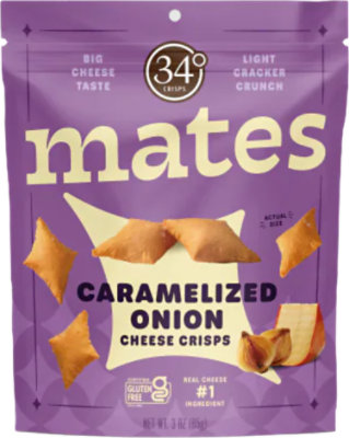34 Degrees Caramelized Onion Mates Light And Crunchy Cracker - 3 OZ - Image 1