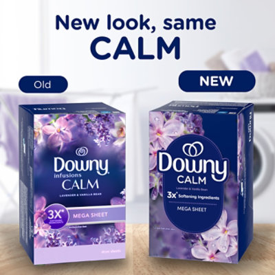 Downy Infusions Mega Sheet Dryer Sheets Calm Lavender & Vanilla Bean - 50 Ct. - 50 CT - Image 2