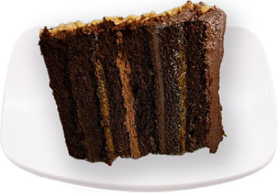 Colossal Chocolate Caramel Sea Salt Cake Slice - Each - Image 1
