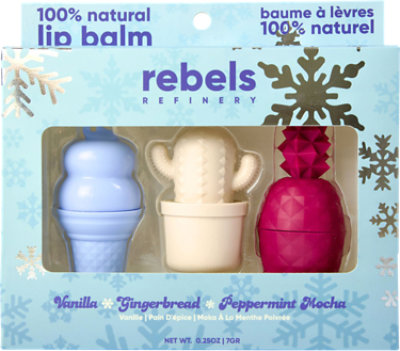 Rebels Refinery Natural Lip Balm Winter Gift Set - 0.25 Oz - Image 1