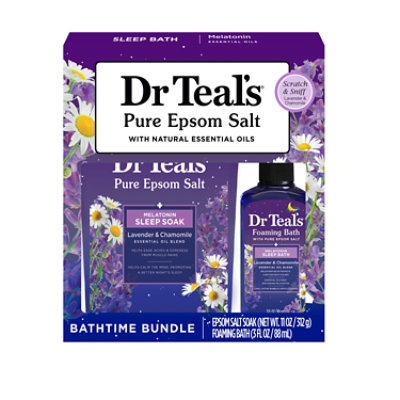 Dr Teals 2 Piece Gift Sleep Gift Set Salt & Foaming Bath - EA - Image 1