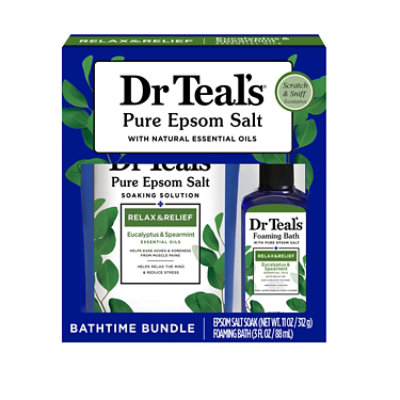 Dr Teal's 2 Piece Gift Set Eucalyptus Salts & Foaming Bath - EA - Image 1