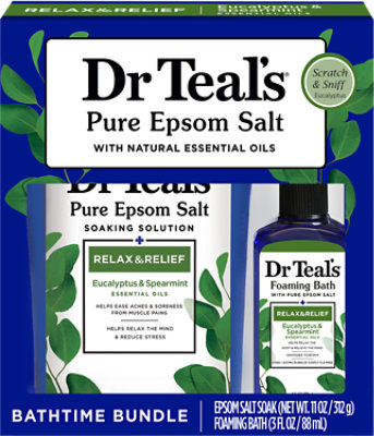 Dr Teal's 2 Piece Gift Set Eucalyptus Salts & Foaming Bath - EA - Image 1