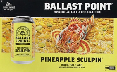 Ballast Point Pineapple Sculpin Ipa 6pk 12 Oz. In Cans - 6-12 FZ - Image 4