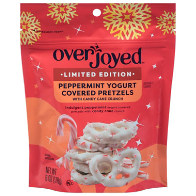 Overjoyed Yogurt Covered Peppermint Pretzels with Candy Cane Crunch - 6 Oz - Image 2