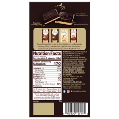 Ferrero Rocher Dark Choc Hazelnut & Crunchy Salted Caramel Bar 3.1oz - 3.1 OZ - Image 6