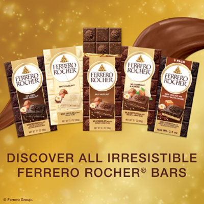 Ferrero Rocher Chocolate Bar Dark Chocolate Hazelnut and Crunchy Salted Caramel - 3.1 Oz - Image 4