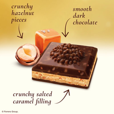 Ferrero Rocher Chocolate Bar Dark Chocolate Hazelnut and Crunchy Salted Caramel - 3.1 Oz - Image 2