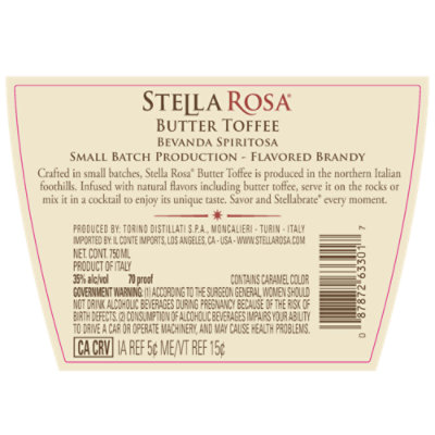 Stella Rosa Butter Toffee Brandy 750 Ml - 750 ML - Image 7