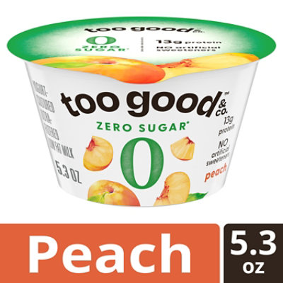 Too Good Greek Yogurt Zero Sugar Peach 5.3oz - 5.3 OZ - Image 1