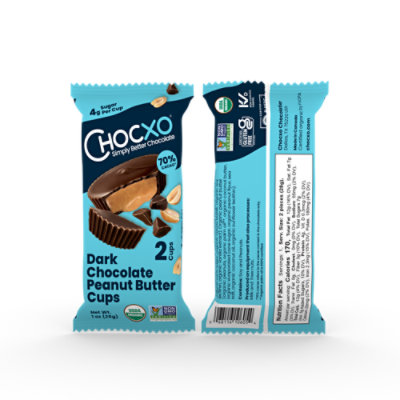 Chocxo Cups Dark Chocolate Peanut Butter 2pk - 1 OZ - Image 1
