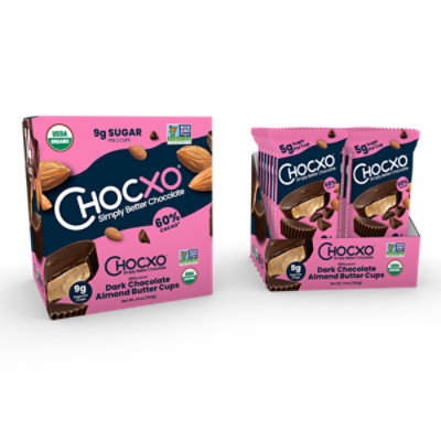 Chocxo Cups Dark Chocolate Almond Butter 2pk - 1 OZ - Image 3