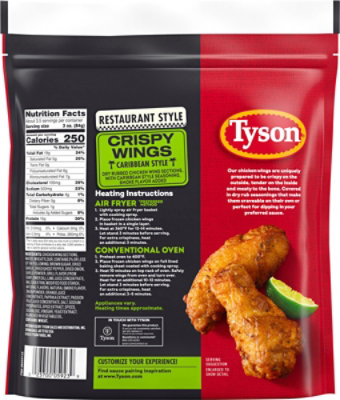 Tyson Rest Style Chicken Wings Caribbean Style 16 Oz - 16 OZ - Image 6