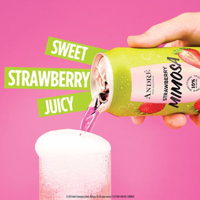 Andre Strawberry Mimosa Can 375 Ml Wine - 375 ML - Image 3