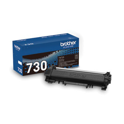 Brother TN730 Toner, 1,200 Page-Yield, Black - Image 1