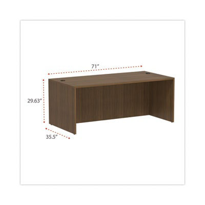 Alera Valencia Series Straight Front Desk Shell, 71" x 35.5" x 29.63", Modern Walnut - Image 2