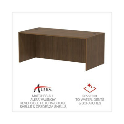 Alera Valencia Series Straight Front Desk Shell, 71" x 35.5" x 29.63", Modern Walnut - Image 4