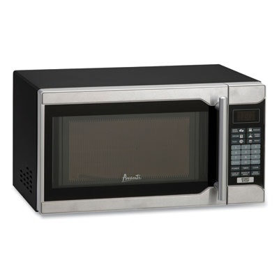Avanti 0.7 Cu.ft Capacity Microwave Oven, 700 Watts, Stainless Steel and Black - Image 1