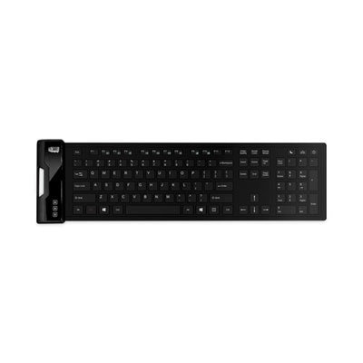 Adesso Slimtouch 232 Antimicrobial Waterproof Flex Keyboard, 120 Keys, Black - Image 1