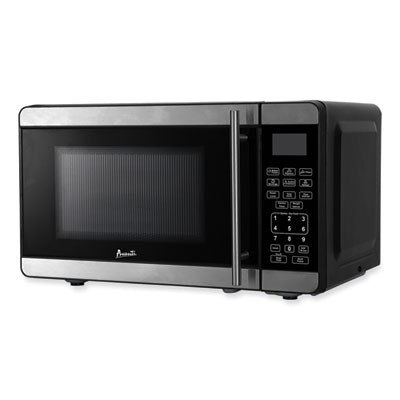 Avanti 0.7 Cubic Foot Microwave Oven, 700 Watts, Stainless Steel/Black - Image 1