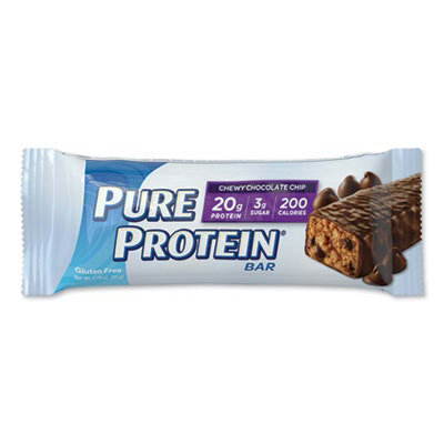 Balance Bar Pure Protein Bar, Chewy Chocolate Chip, 1.76 oz Bar, 6/Box - Image 1
