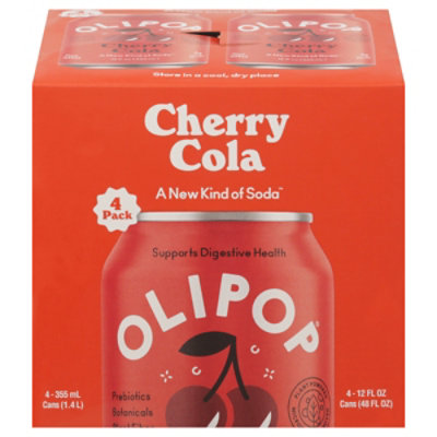 Olipop Prebiotic Cherry Cola 4-12fz - 4-12 FZ - Image 1