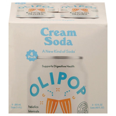 Olipop Prebiotic Cream Soda 4-12fz - 4-12 FZ - Image 1