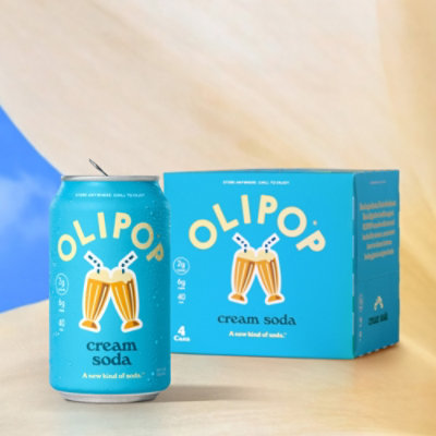 OLIPOP Cream Soda Prebiotic Soda Cans - 4-12 Fl. Oz. - Image 5