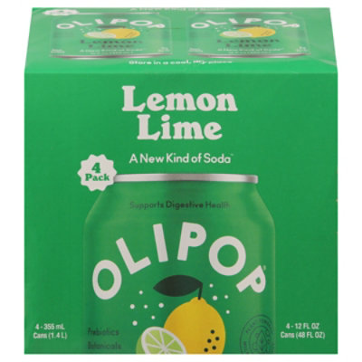 Olipop Prebiotic Lemon Lime 4-12fz - 4-12 FZ - Image 1