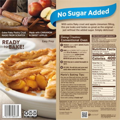 Marie Callenders No Sugar Added Lattice Apple Pie 37 Oz - 37 OZ - Image 7