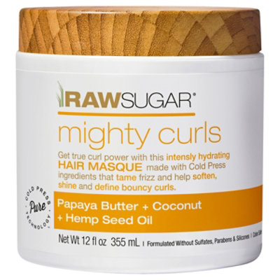 Raw Sugar Mighty Curl Masque Papaya - 12 OZ - Image 3