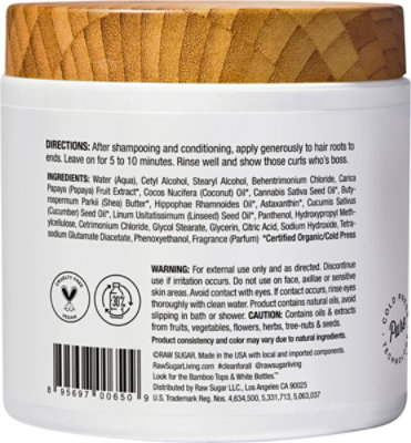 Raw Sugar Mighty Curl Masque Papaya - 12 OZ - Image 5