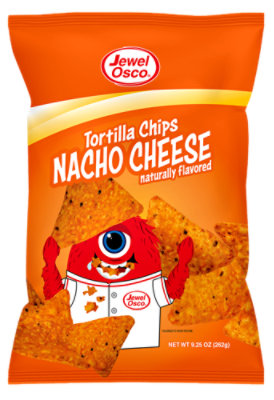 Jewel Osco Tortilla Chips Nacho Cheese - 9.25 OZ - Image 1