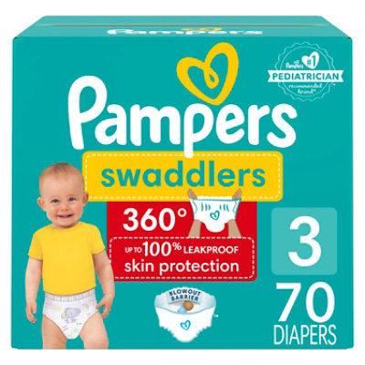 Pampers Swaddlers 360 Diapers Base Version 4.5x 3/midi - 70 CT - Image 1