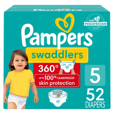 Pampers Swaddlers 360 Diapers Base Version 4.5x 5/junior - 52 CT - Image 1