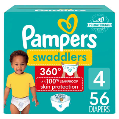 Pampers Swaddlers 360 Diapers Base Version 4.5x 4/maxi - 56 CT - Image 1