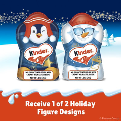 Kinder Holiday Penguin Figure Creamy Milk Chocolate Treats - 1.2 Oz - Image 2