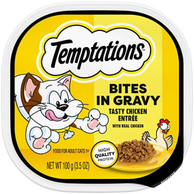 Temptations Bites in Gravy Tasty Chicken Adult Wet Cat Food Single - 3.5 Oz - Image 1