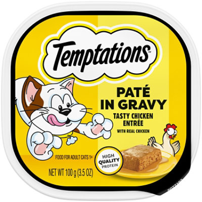 Temptations Paté in Gravy Tasty Chicken Adult Wet Cat Food Single - 3.5 Oz - Image 1