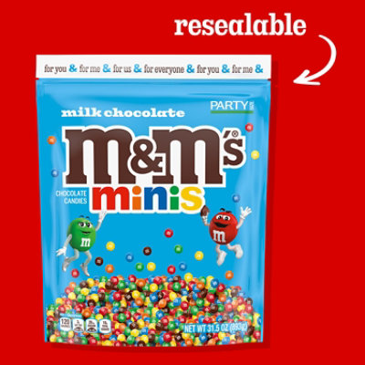 M&ms Minis Milk Chocolate Stand Up Pouch 31.5 Ounces Per Bag - 31.5 OZ - Image 3