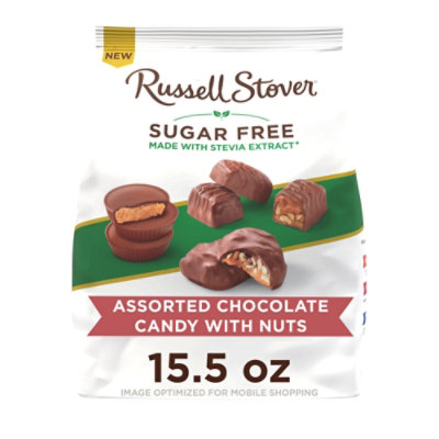 Rs 15.5oz Sugar Free Assorted Chocolate Candy With Nuts Gusset Bag - 15.5 OZ - Image 1