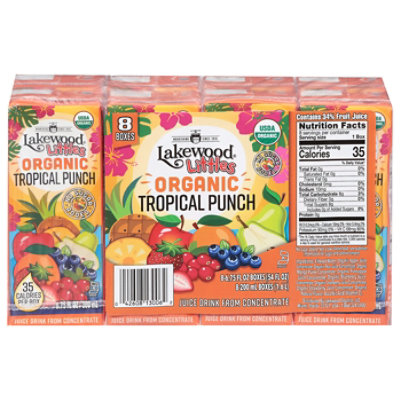 Lakewood Juice Tropical Punch Aseptic - 8 PK - Image 3