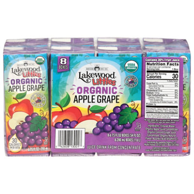 Lakewood Juice Apple Grape Aseptic - 8 PK - Image 2