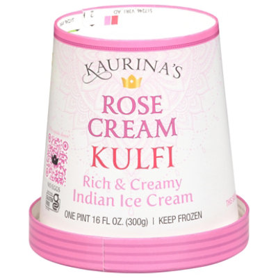 Kaurinas Ice Cream Kulfi Rose Pint - 16 OZ - Image 1