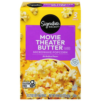 Signature Select Popcorn Microwave Movie Theater 3-3.21oz - 3-3.21 OZ