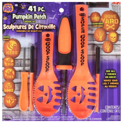 Fun World Holiday Pumpkin Patch Carve Kit – 41 Count - Image 1
