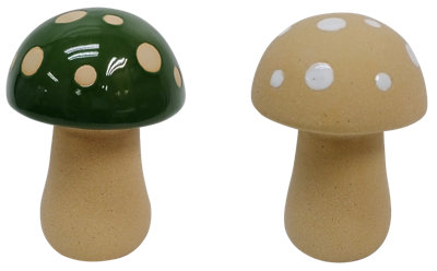 Ssel 6in Ceramic Mushroom Deco - EA - Image 1