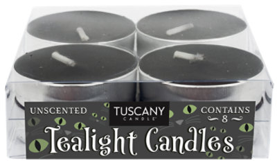 Tuscany Black Tealights - 8 CT - Image 1