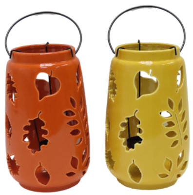 Ssel Harvest Ceramc Lantern Tall - EA - Image 1